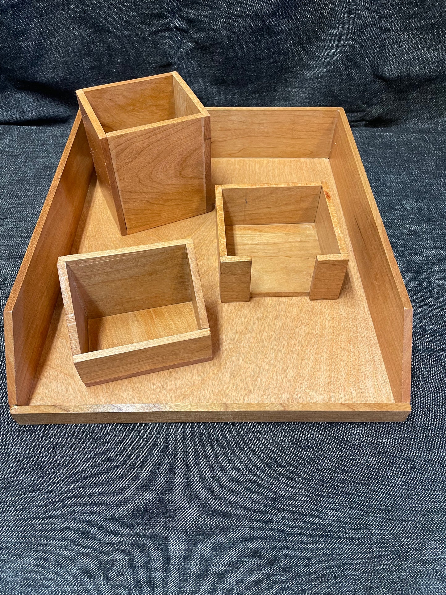 Cherry Wood Desk Set