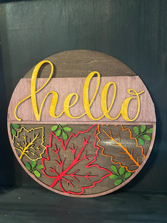 Hello Fall Sign
