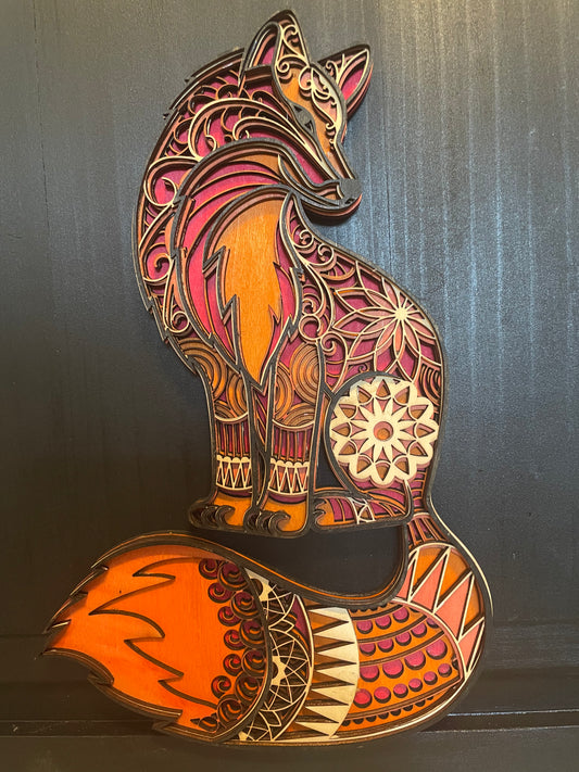 3d Mandala Fox