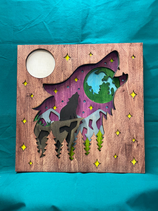 Howling Wolf Silhouette