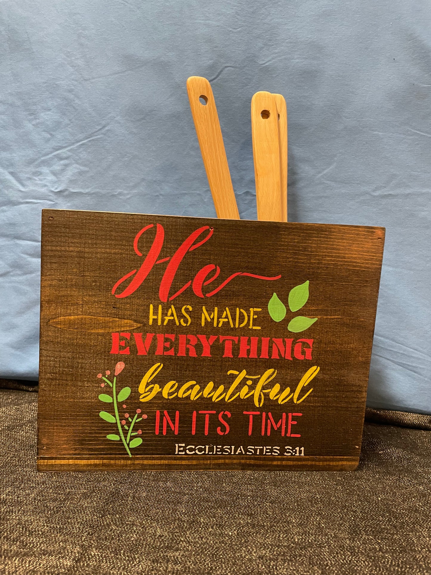 Custom Made Wood Utensil Holders
