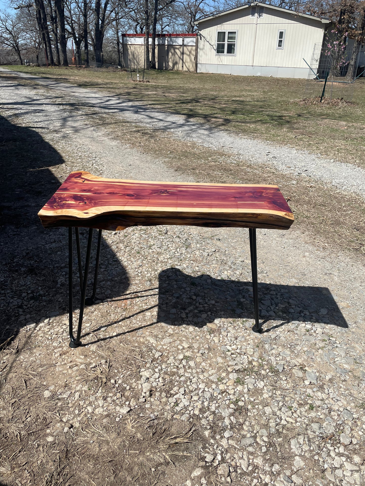 Cedar Slab Side Table