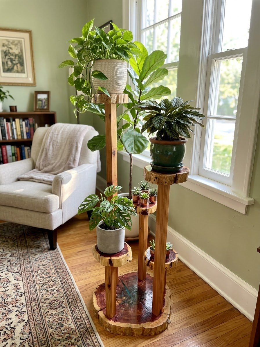 Rustic Plant Stand