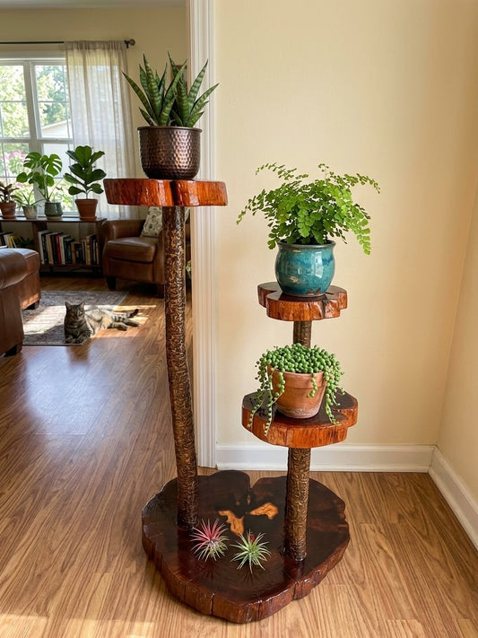 Rustic Plant Stand - 3 Tier