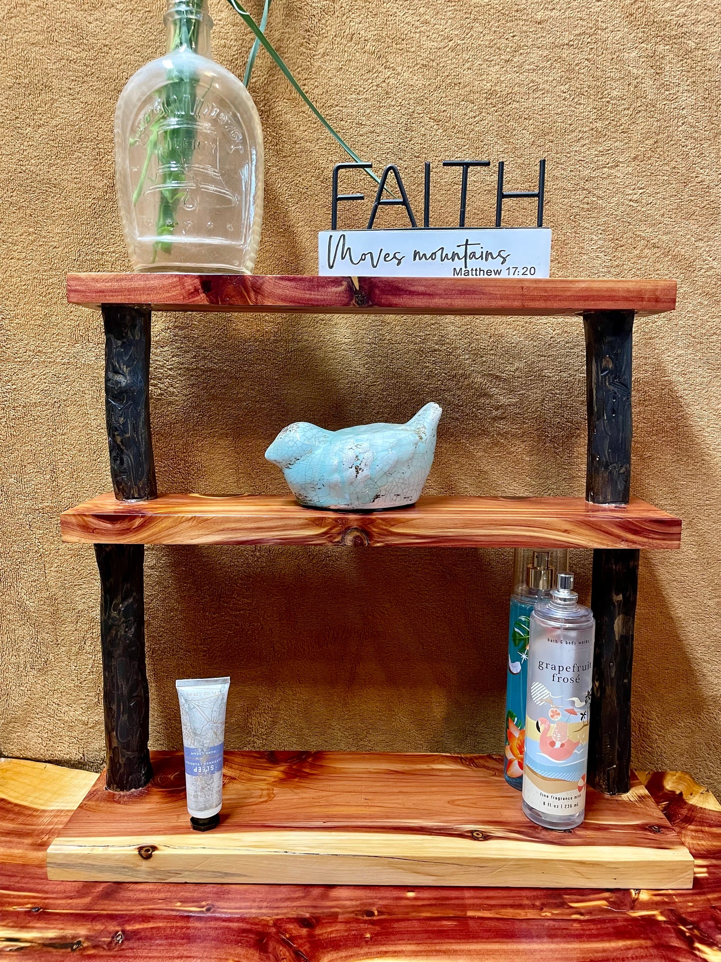 3 Tier Rustic Shelf
