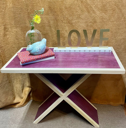 Purpleheart and Poplar Side Table